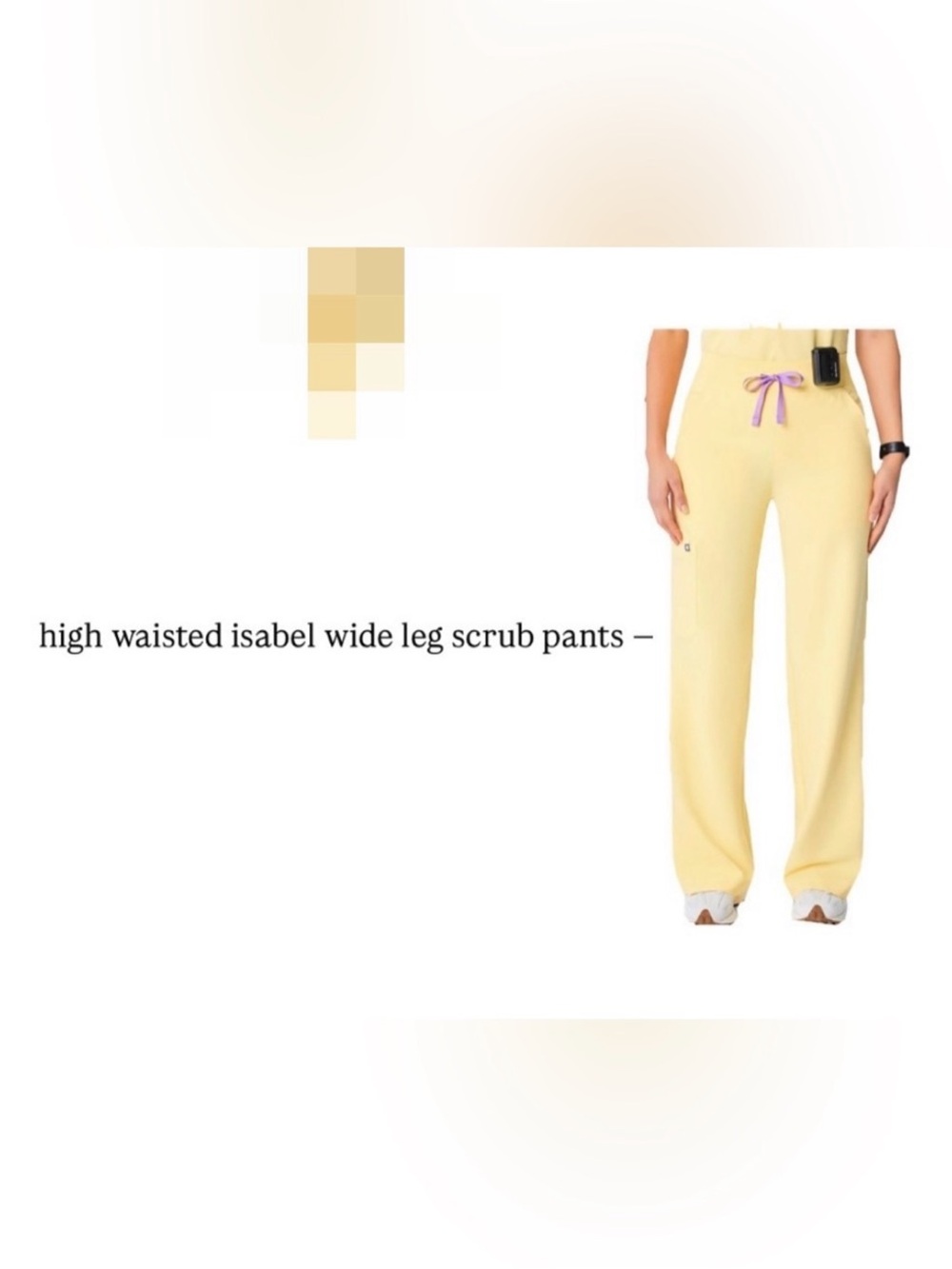FIGS Butter Yellow Isabel pants
Small Tall (ST)